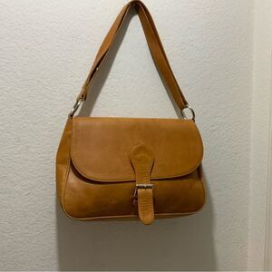 Temma Dahan Orange  Purse Shoulder Bag Handbag flap Vintage adjustable strap